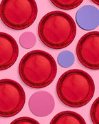 Red Shimmer Plates