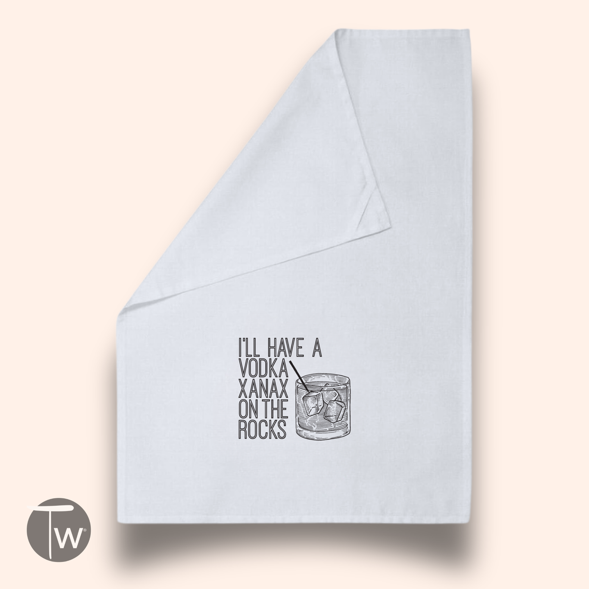 Vodka Xanax Premium Cotton Tea Towel