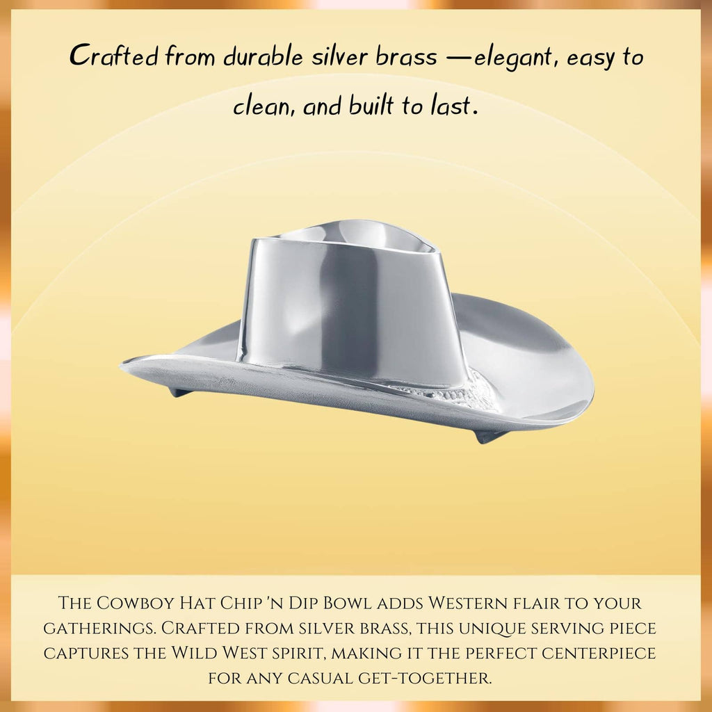Western Cowboy Hat Chip & Dip Bowl