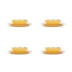 Melamine Dinnerware Set, Yellow, 12-Piece