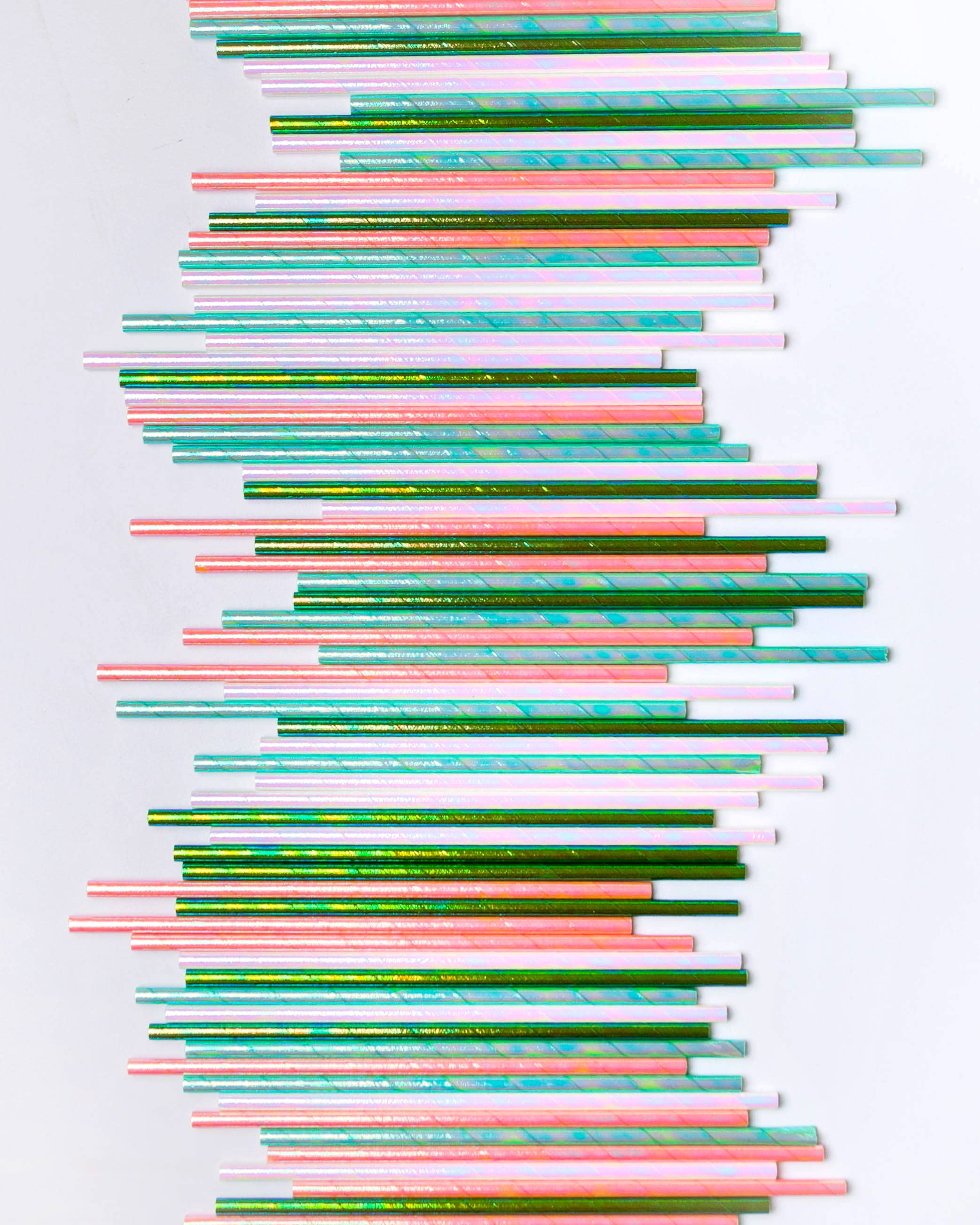 Foil Paper Straws - 4 Color Options - 25 Pk.