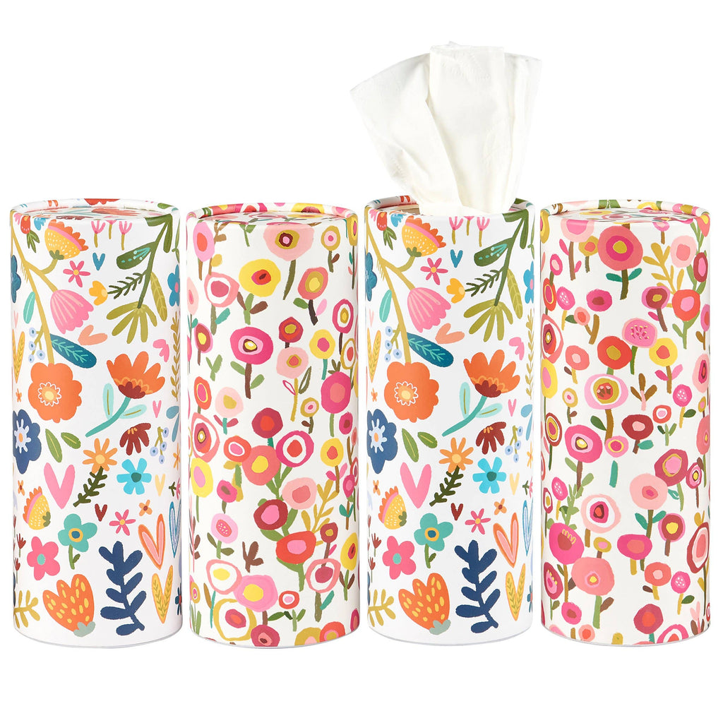 White Floral Tissue Box Set