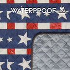 American Plaid Printed Stripe Picnic Blanket