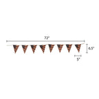 Burlap Pennant Flag Garland 6'