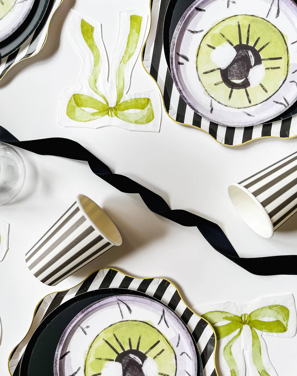 Black & White Striped Cup