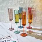 Texas Sunset Champagne Flutes ~ Set of 6