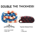 Wrangler® Stars & Stripes Plush Sherpa Throw