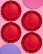 Red Shimmer Plates