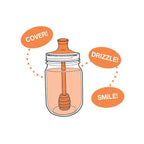 Honey Dipper Lid for Regular Mouth Mason Jar