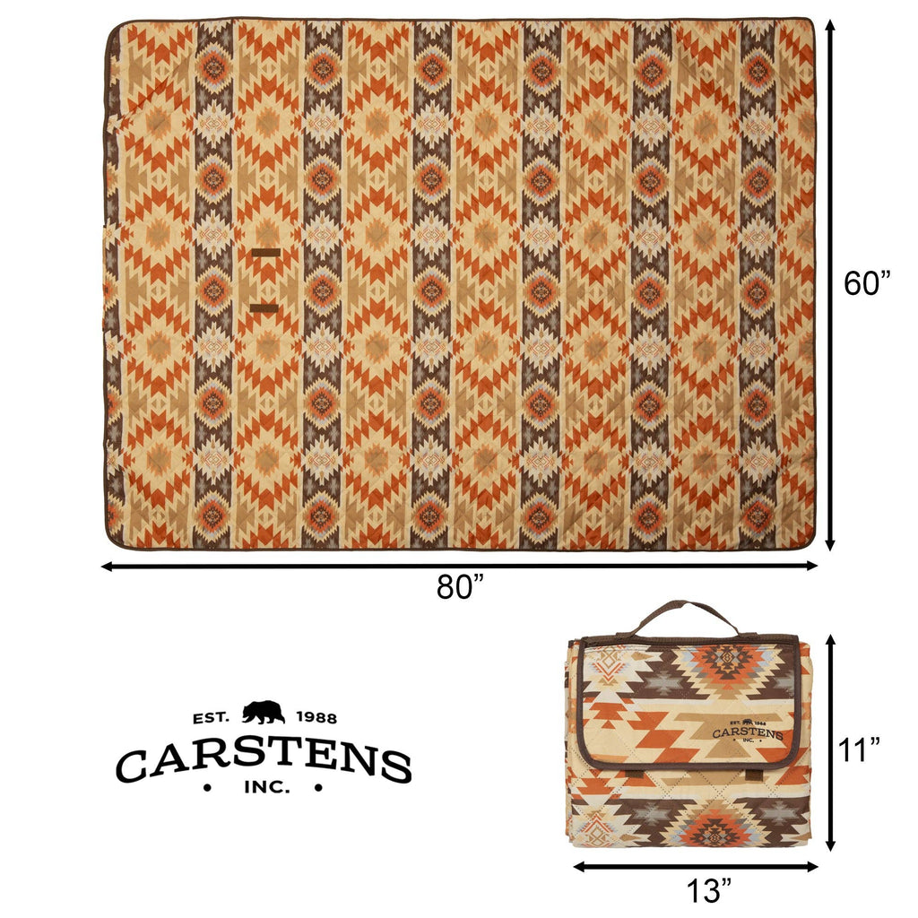 Aztec Printed Stripe Picnic Blanket
