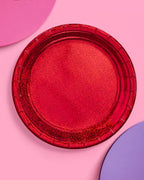 Red Shimmer Plates