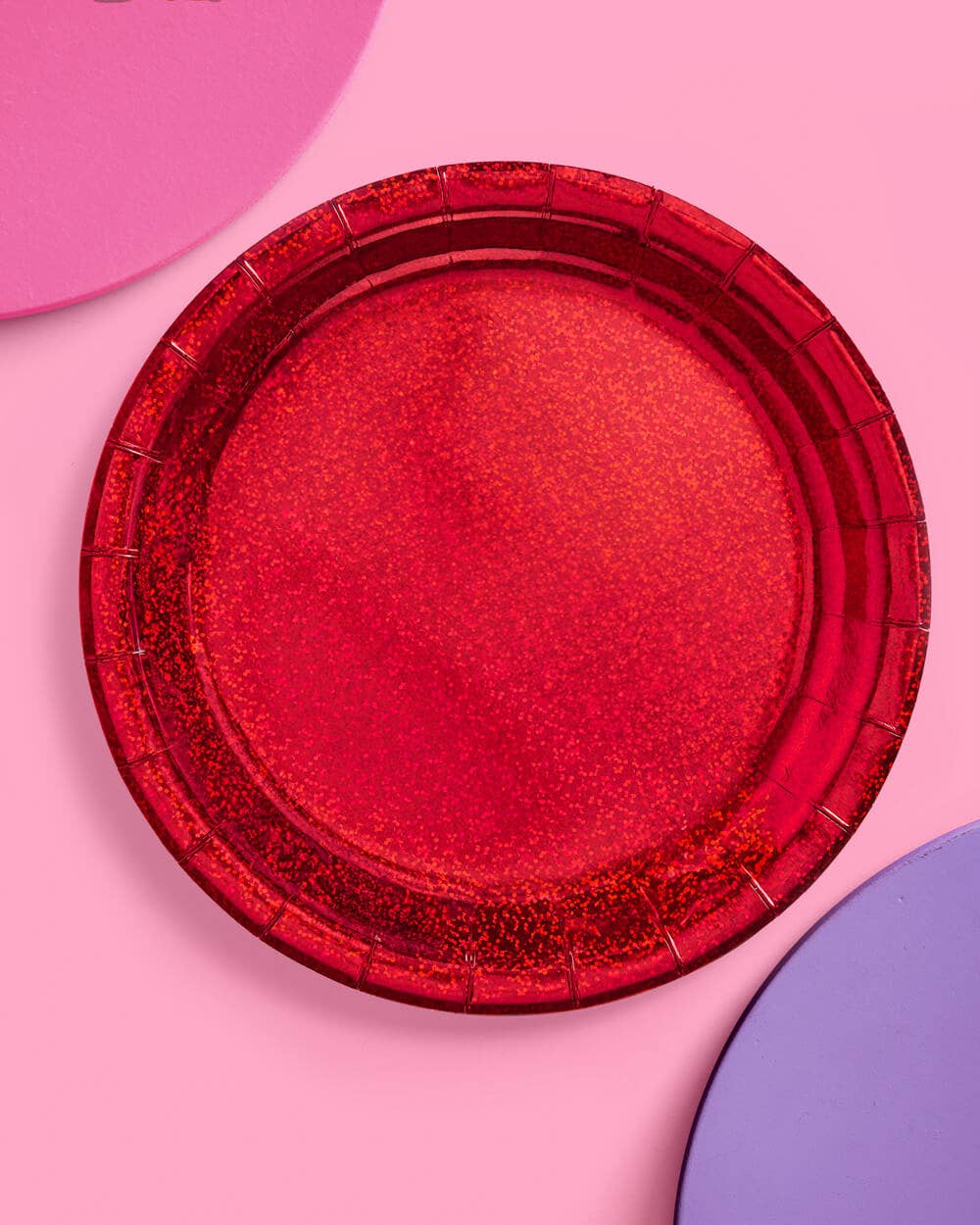 Red Shimmer Plates