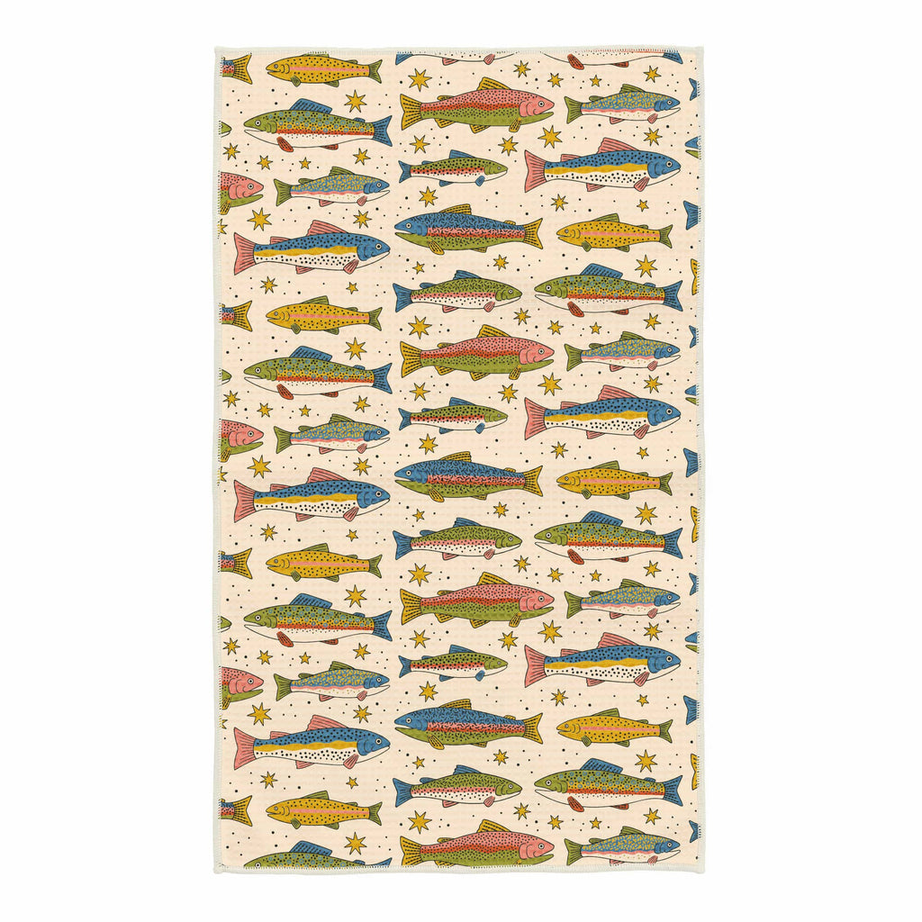 Kitchen Tea Towel Quick Dry | River Trout