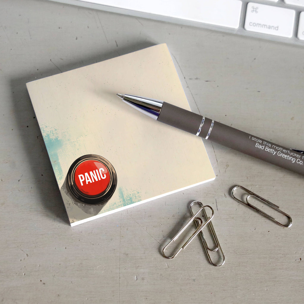 Panic Button Sticky Notes