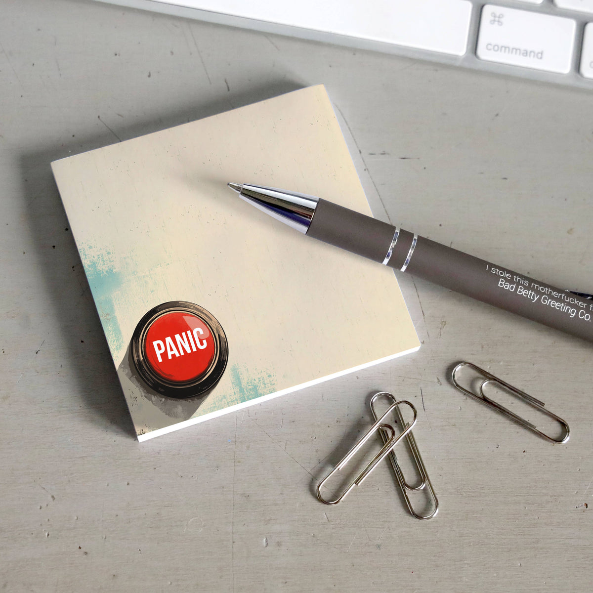 Panic Button Sticky Notes