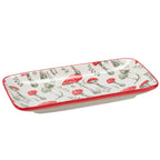 Rectangular Red Mushroom Platter