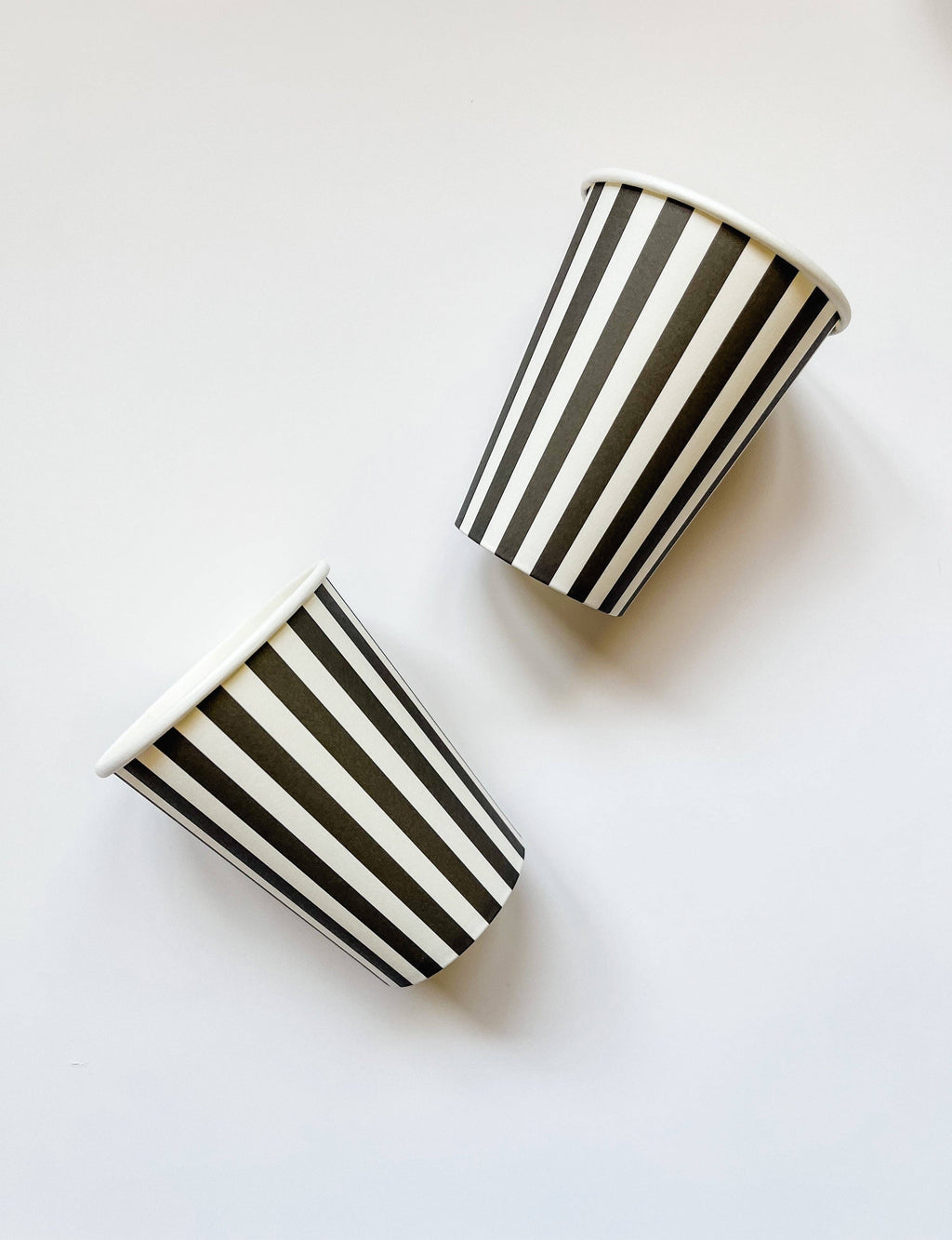Black & White Striped Cup