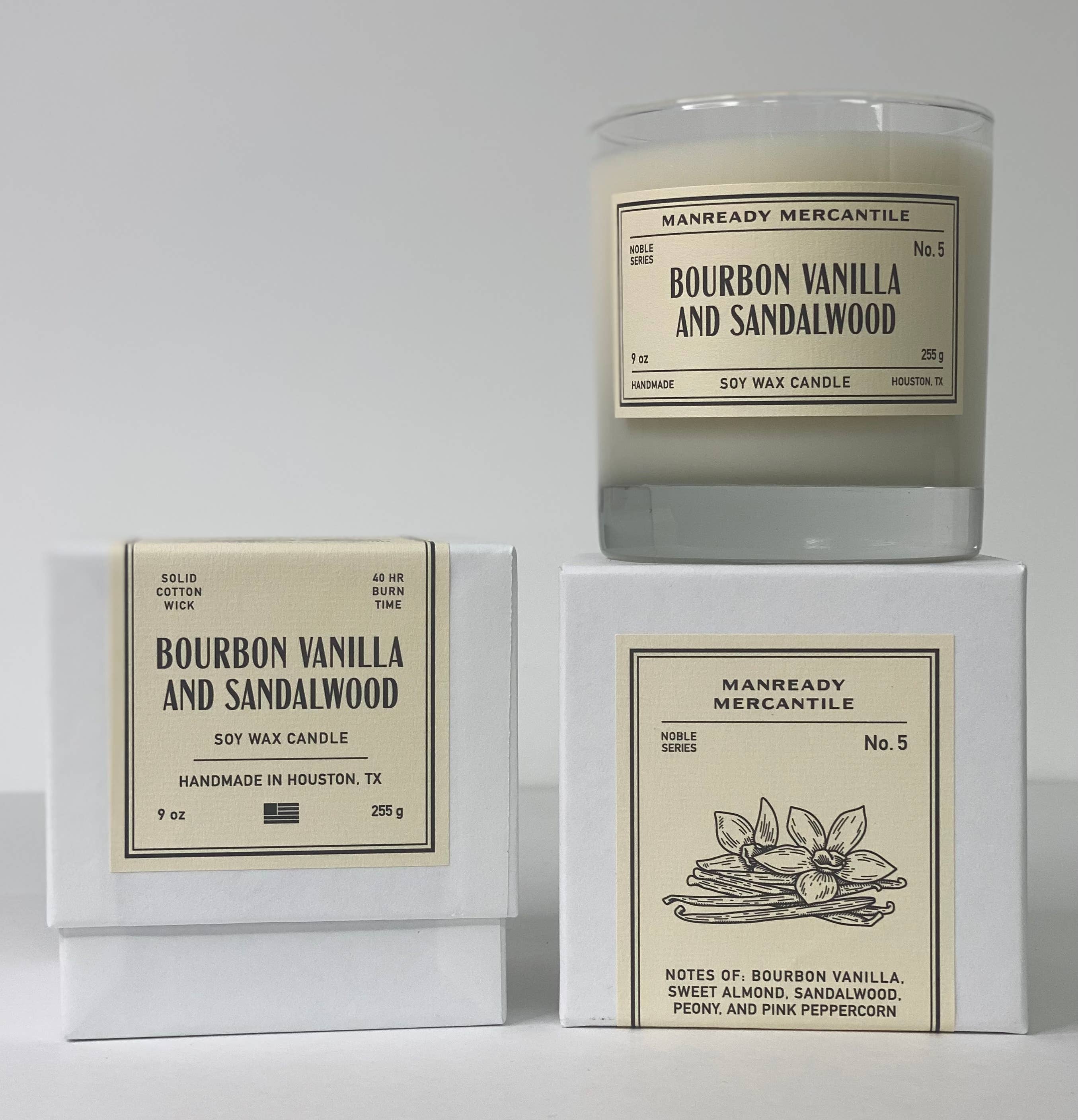 THE NOBLE SERIES SOY CANDLE | BOURBON VANILLA & SANDALWOOD