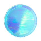 Posh Metallic Round Dessert Plates ~ Bubble Mint