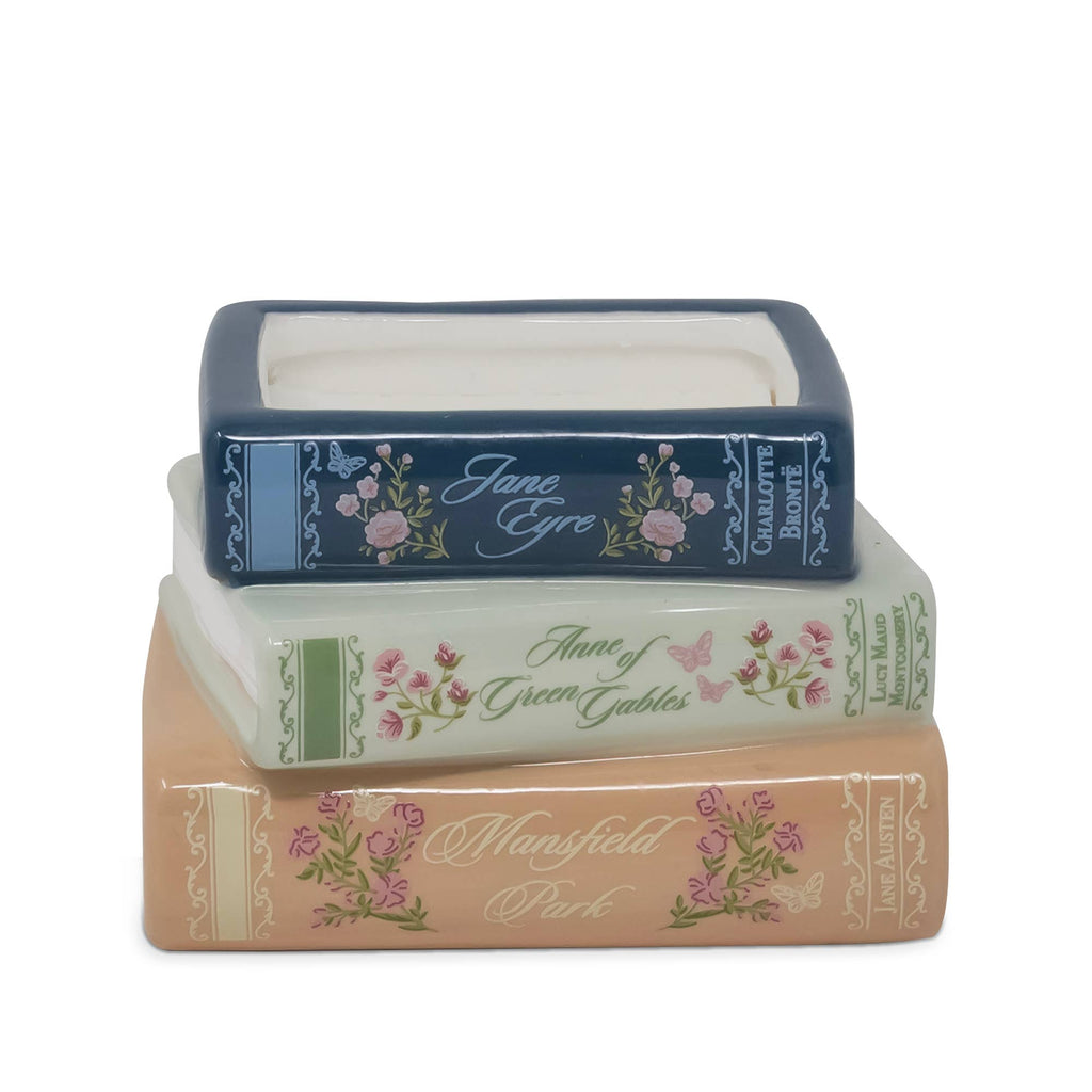 Stacked Books Candle, Ladies of Literature