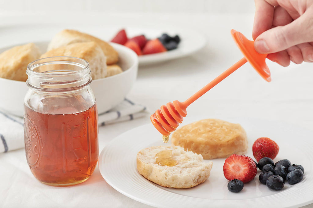 Honey Dipper Lid for Regular Mouth Mason Jar