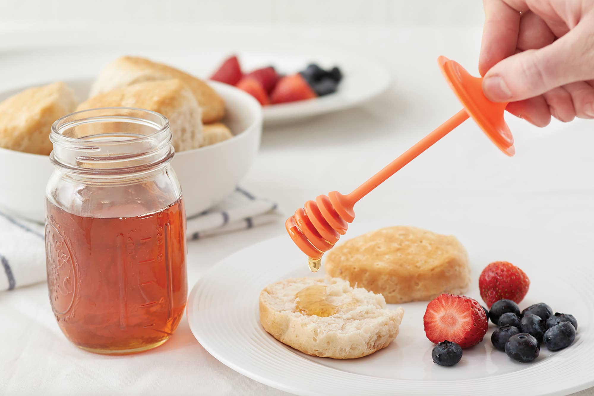 Honey Dipper Lid for Regular Mouth Mason Jar