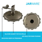 Oil Cruet Lid for Regular Mouth Mason Jar (stainless)