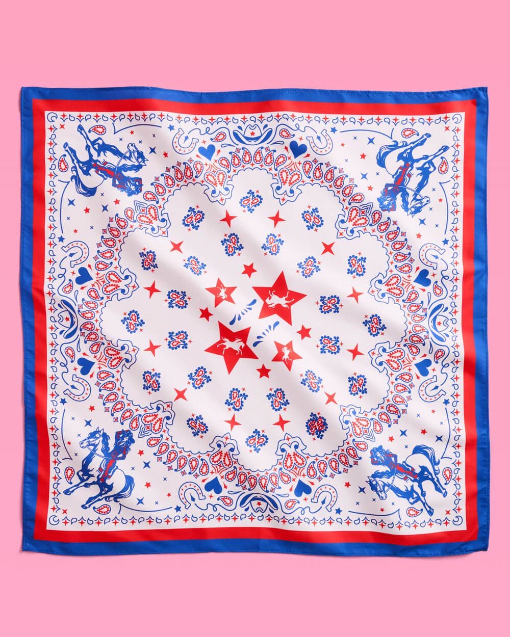 Red, White, and Blue Cowgirl Bandana