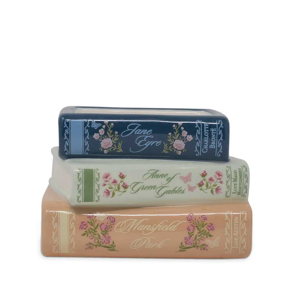 Stacked Books Candle, Ladies of Literature