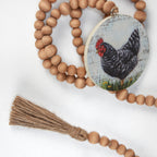 Plymouth Rock Chicken Beaded Garland