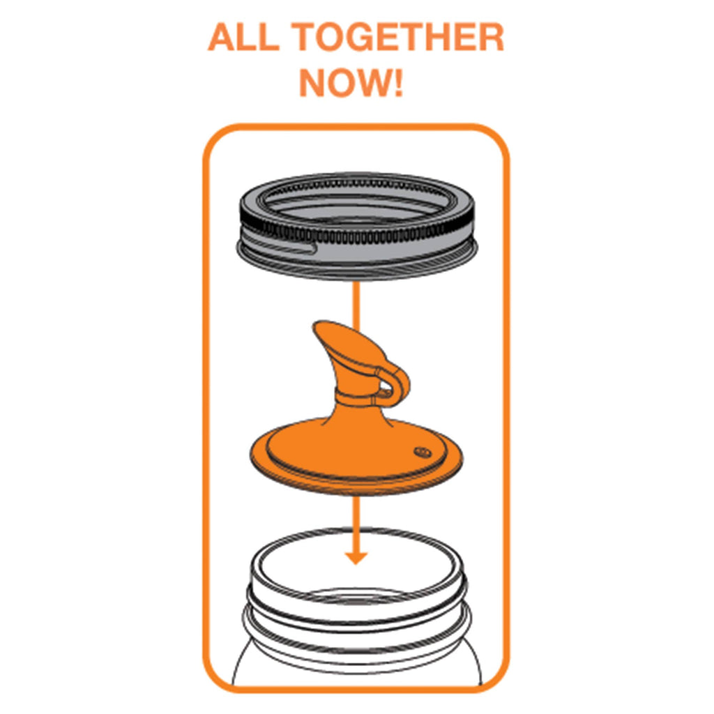 Oil Cruet Lid for Regular Mouth Mason Jar