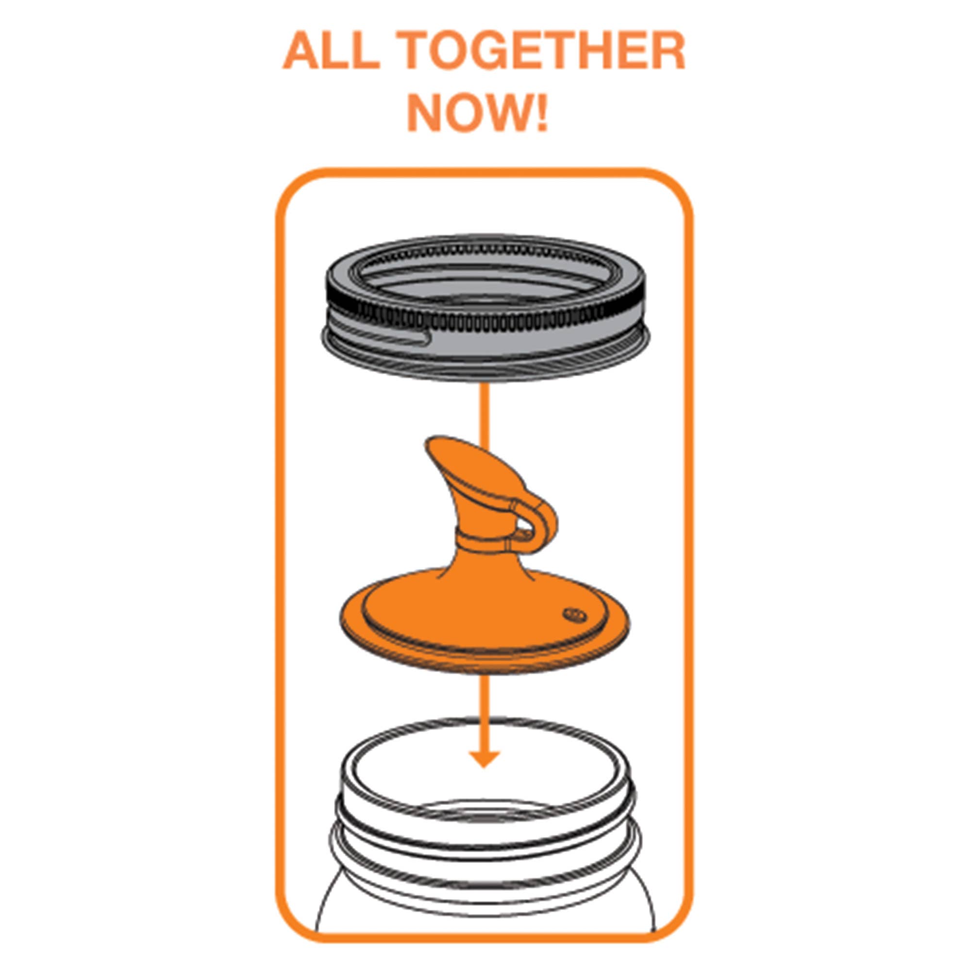 Oil Cruet Lid for Regular Mouth Mason Jar