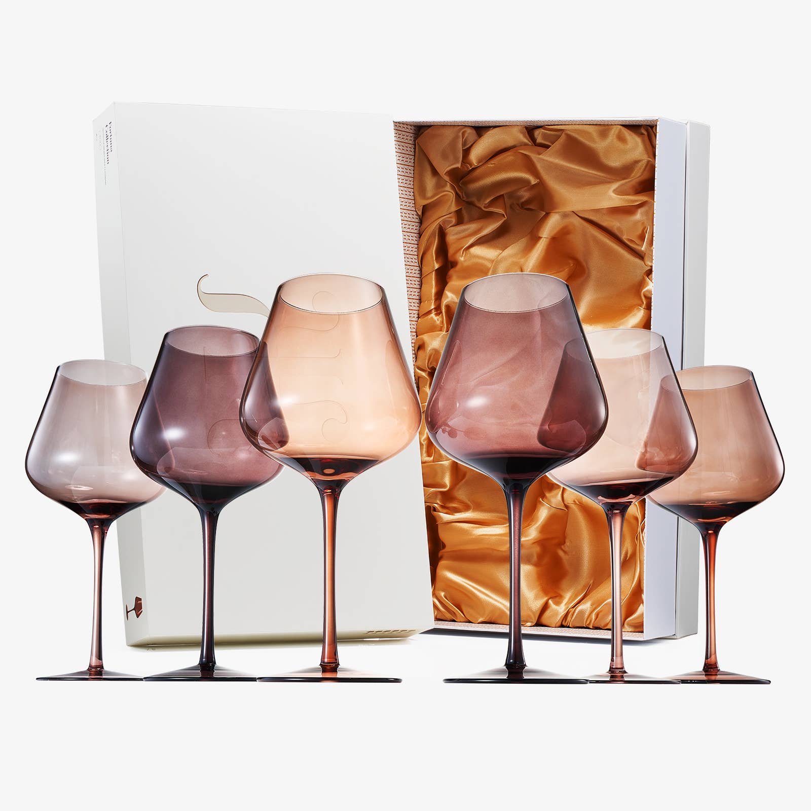 Muted Color Wine Glass ~ Set of 6