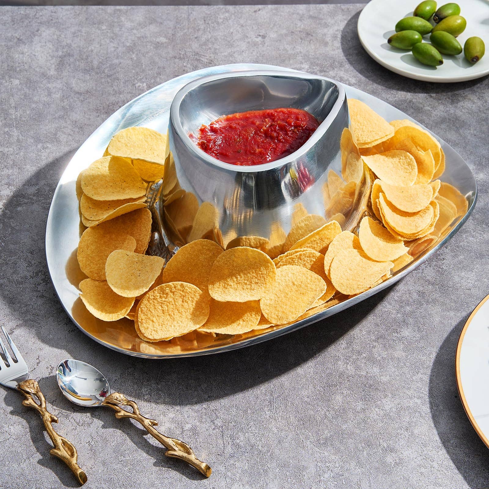 Western Cowboy Hat Chip & Dip Bowl