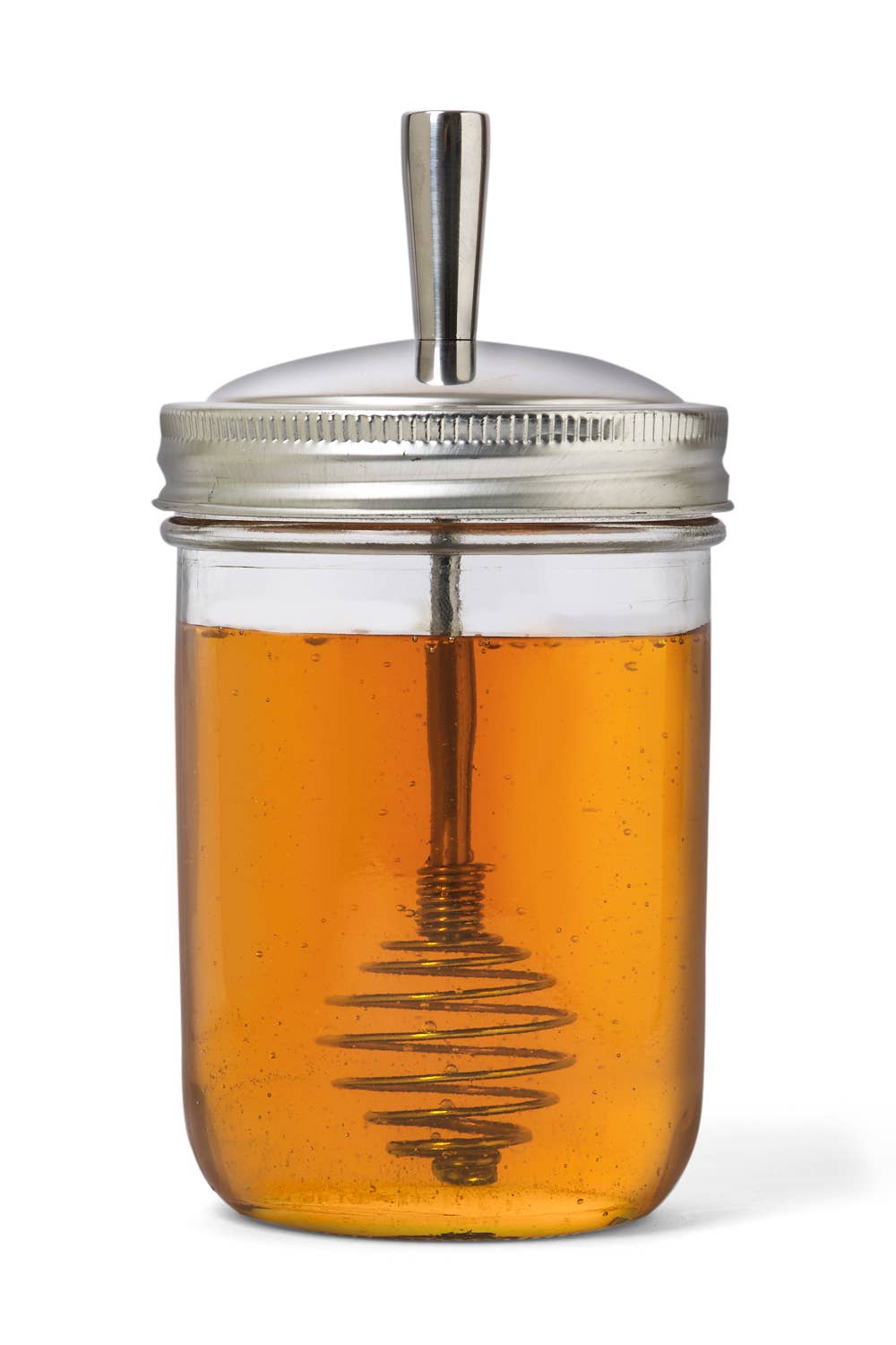Honey Dipper Lid for Wide Mouth Mason Jar (stainless)
