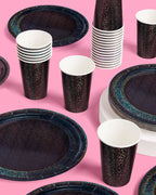 Black Shimmer Paper Cups