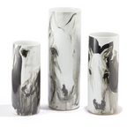 White Horses Vase (Medium)