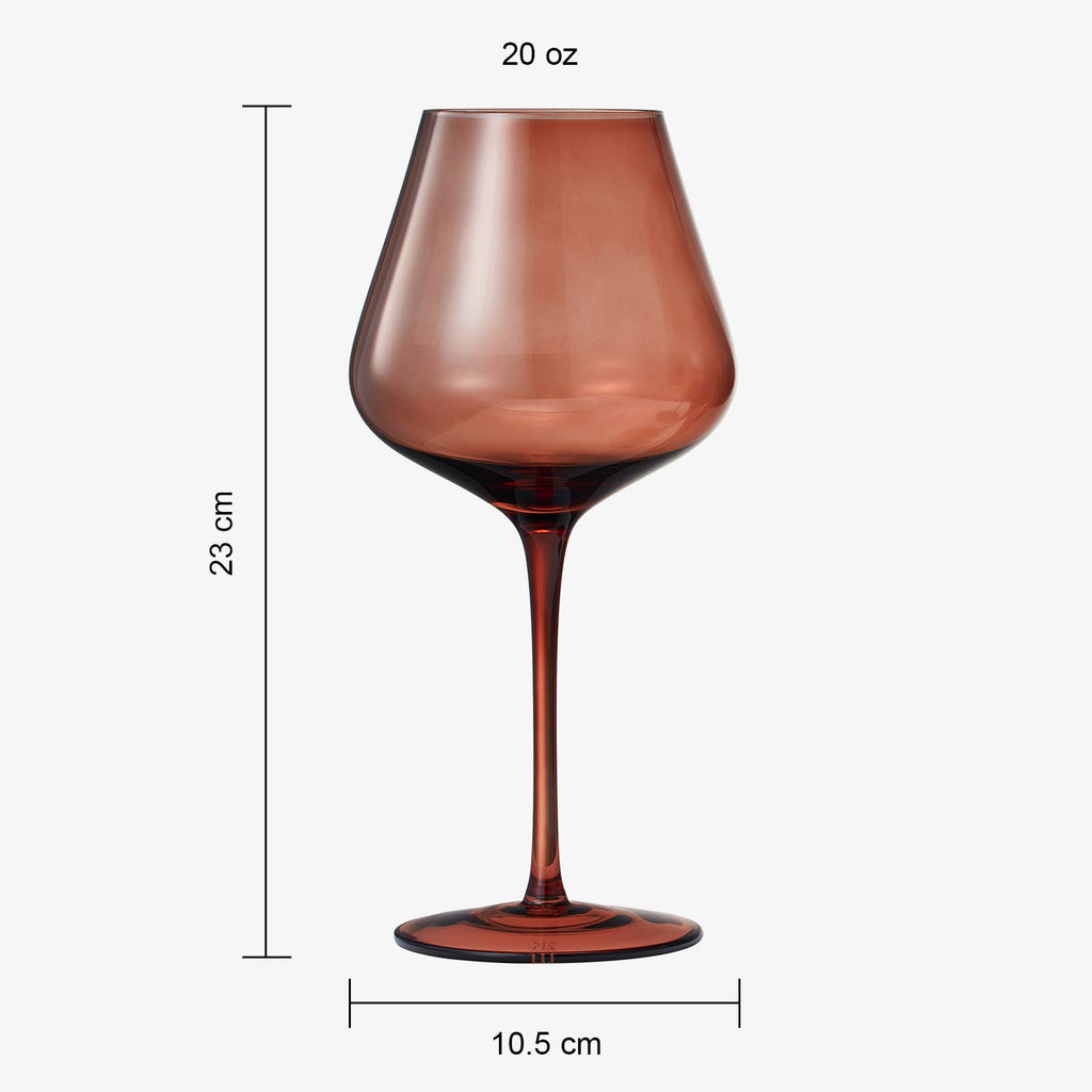 Muted Color Wine Glass ~ Set of 6