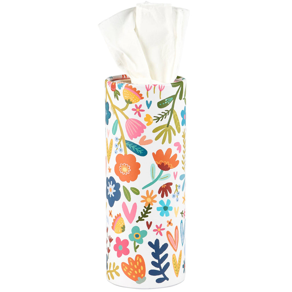 White Floral Tissue Box Set