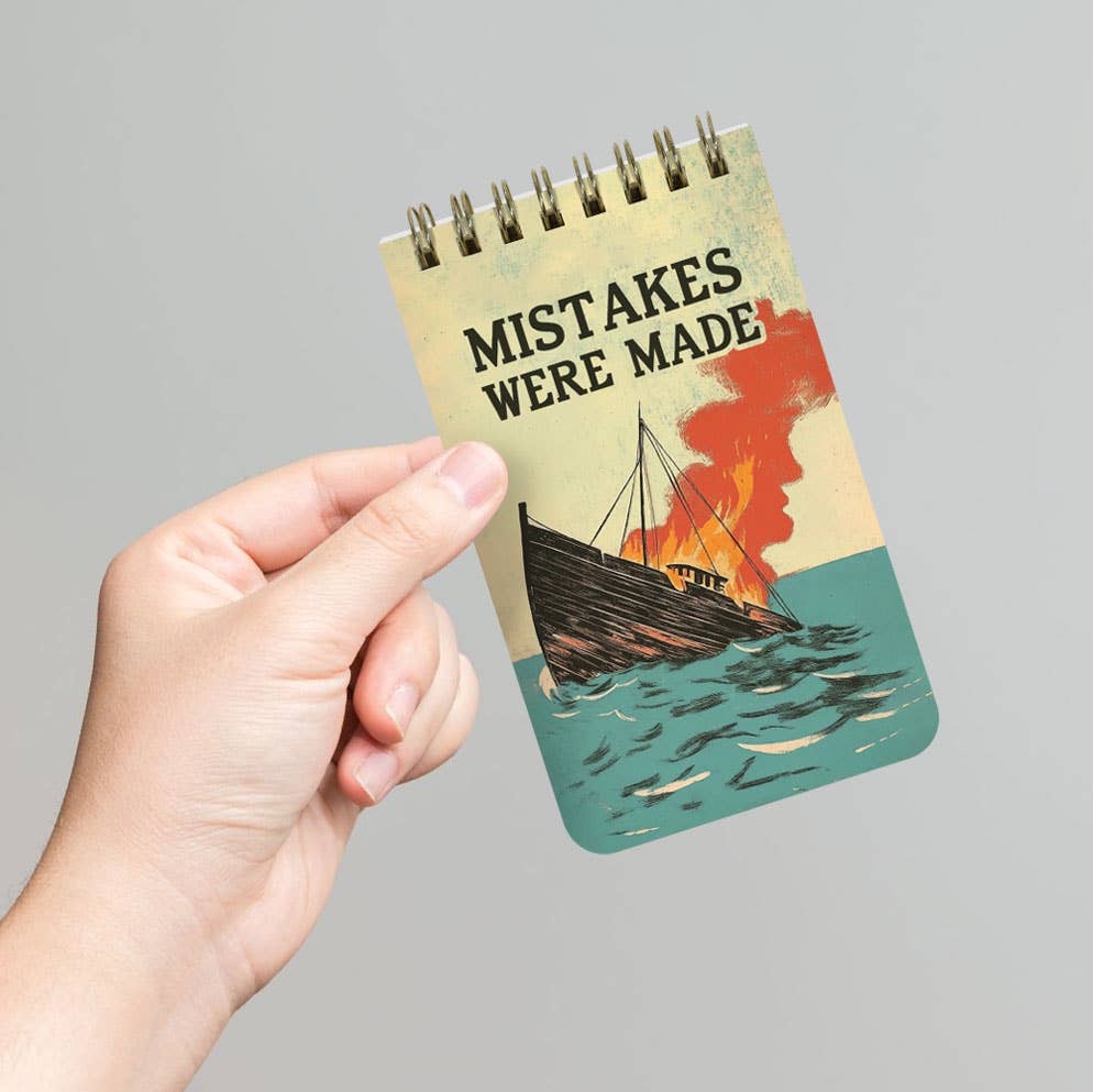Mistakes Were Made 3x5 Spiral Notepad