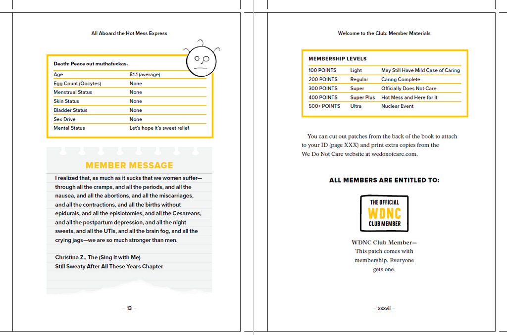 Official We Do Not Care Club Handbook: Melani Sanders