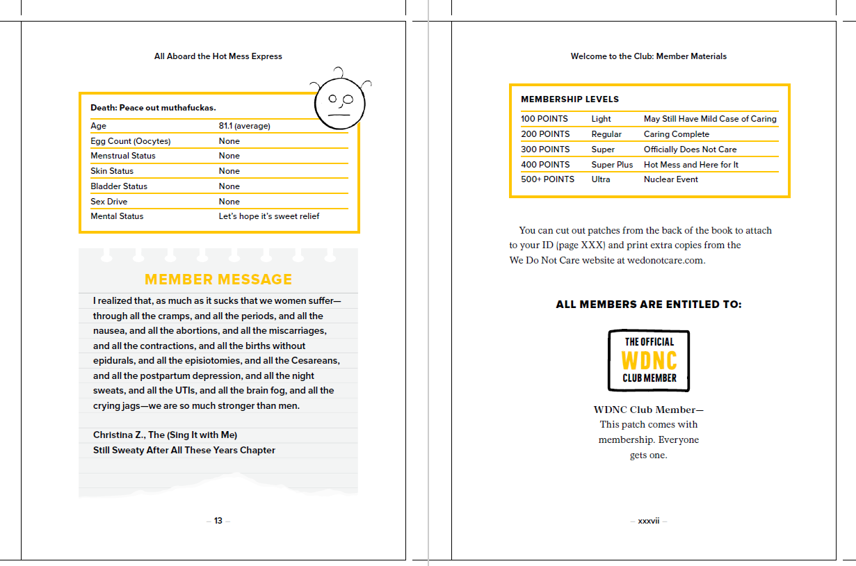 Official We Do Not Care Club Handbook: Melani Sanders