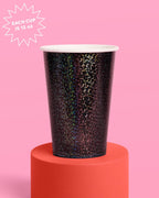 Black Shimmer Paper Cups