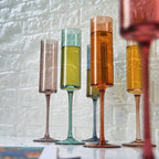 Texas Sunset Champagne Flutes ~ Set of 6