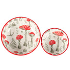 Red Mushroom Dipping Bowl Set
