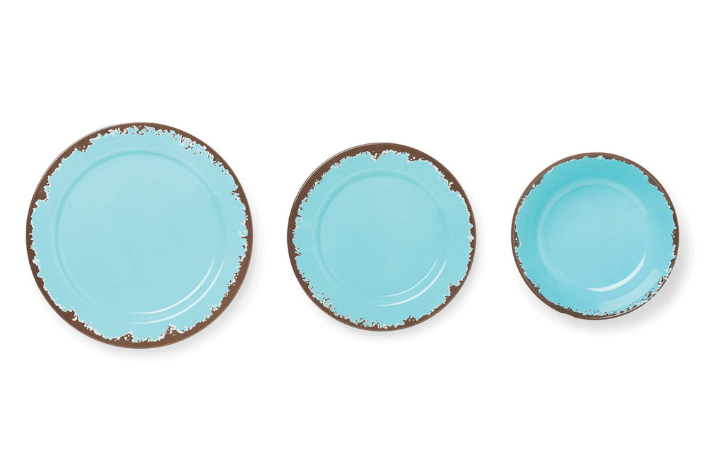 Melamine Dinnerware, Set of 12, Multicolor