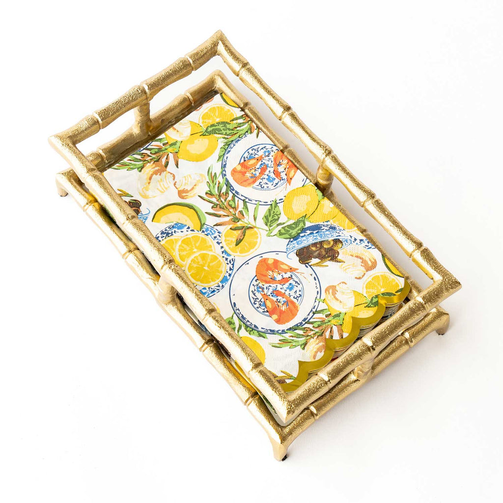 Lemon Santorini Paper Guest Towel Packs