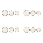 Melamine Dinnerware Set, 12-Piece, Ivory