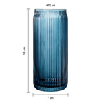 Drinking Glasses & Glass Straw - Set of 6 - Muted 16oz