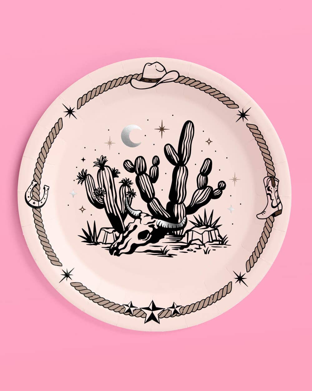 Vintage Western Paper Plates